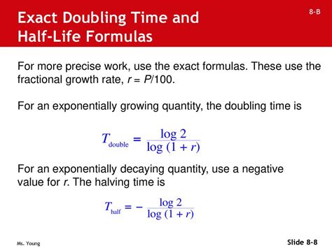 halving time formula